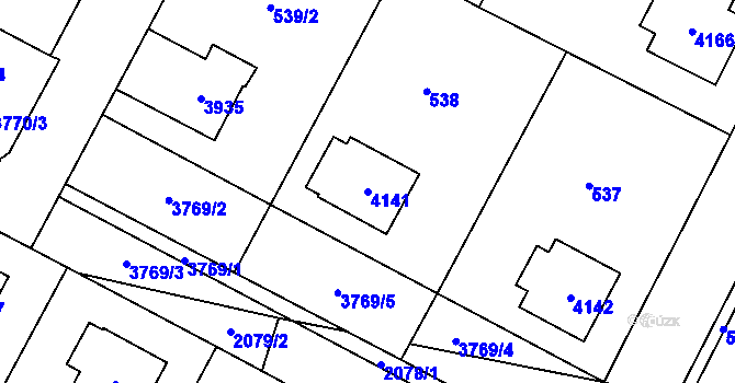 Parcela st. 4141 v KÚ Žamberk, Katastrální mapa