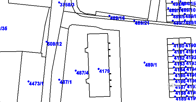 Parcela st. 4179 v KÚ Žamberk, Katastrální mapa