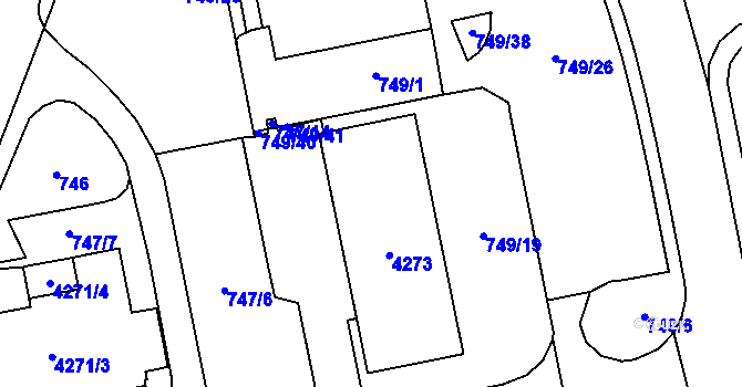 Parcela st. 4273 v KÚ Žamberk, Katastrální mapa