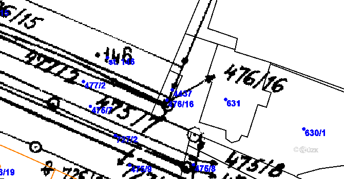 Parcela st. 4437 v KÚ Žamberk, Katastrální mapa