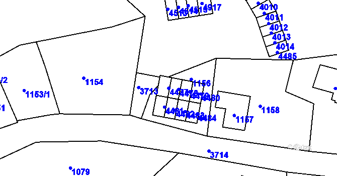 Parcela st. 4477 v KÚ Žamberk, Katastrální mapa