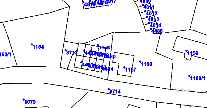 Parcela st. 4480 v KÚ Žamberk, Katastrální mapa