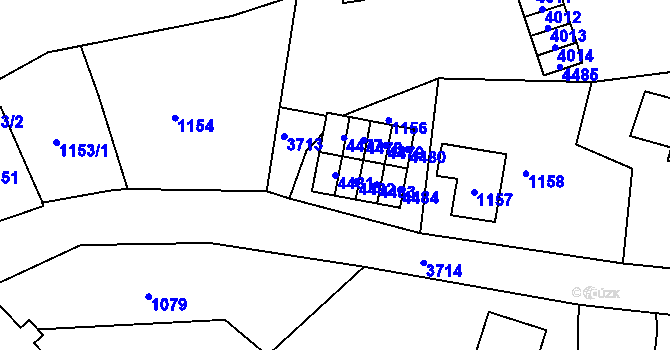 Parcela st. 4481 v KÚ Žamberk, Katastrální mapa