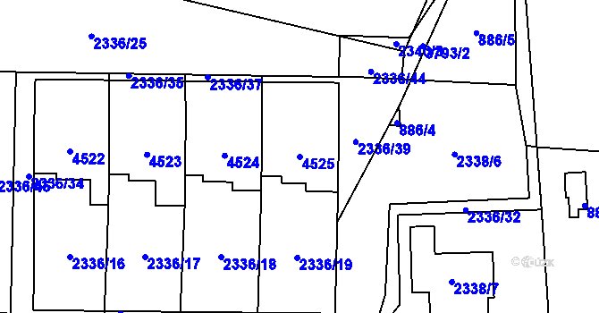 Parcela st. 4525 v KÚ Žamberk, Katastrální mapa