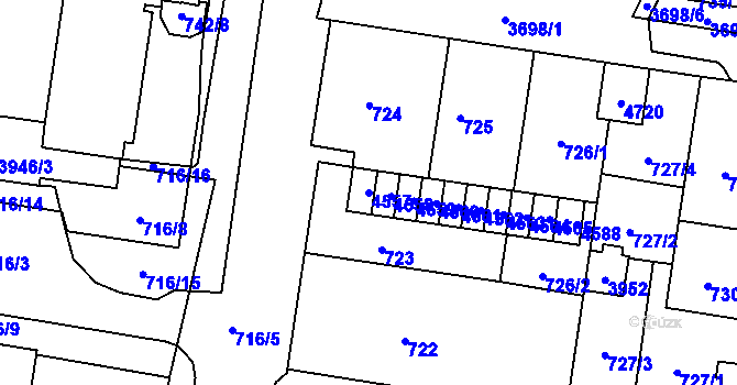 Parcela st. 4557 v KÚ Žamberk, Katastrální mapa