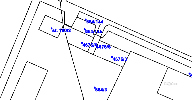 Parcela st. 4676 v KÚ Žamberk, Katastrální mapa