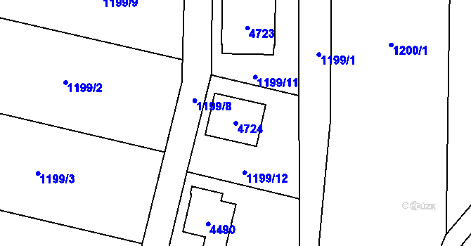 Parcela st. 4724 v KÚ Žamberk, Katastrální mapa