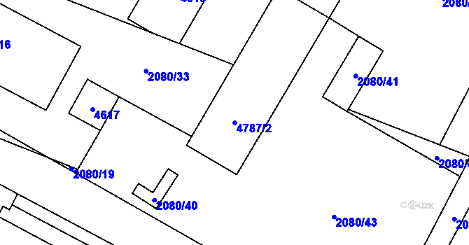 Parcela st. 4787/2 v KÚ Žamberk, Katastrální mapa