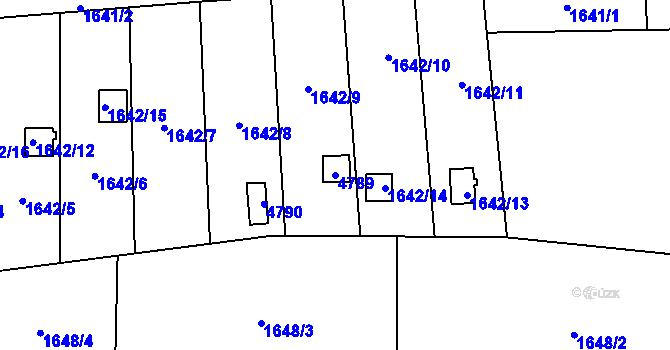 Parcela st. 4789 v KÚ Žamberk, Katastrální mapa