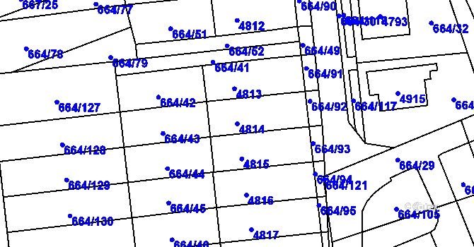 Parcela st. 4814 v KÚ Žamberk, Katastrální mapa