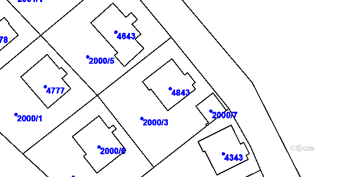 Parcela st. 4843 v KÚ Žamberk, Katastrální mapa