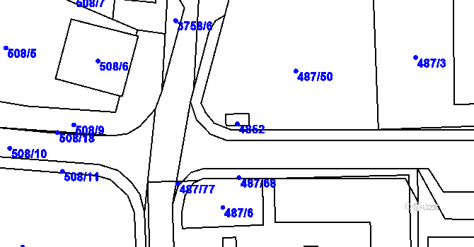 Parcela st. 4852 v KÚ Žamberk, Katastrální mapa
