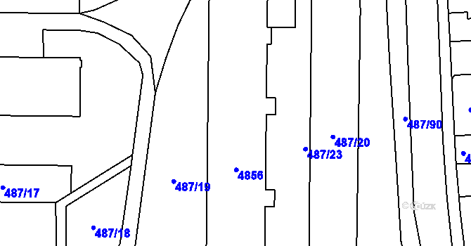 Parcela st. 4856 v KÚ Žamberk, Katastrální mapa