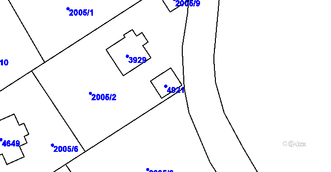 Parcela st. 4921 v KÚ Žamberk, Katastrální mapa
