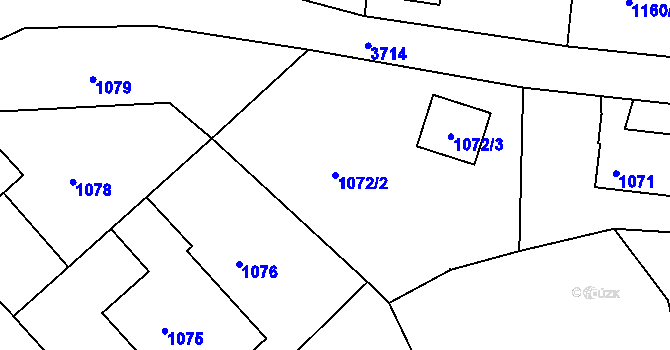 Parcela st. 1072/2 v KÚ Žamberk, Katastrální mapa