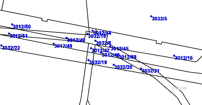 Parcela st. 3012/46 v KÚ Žamberk, Katastrální mapa