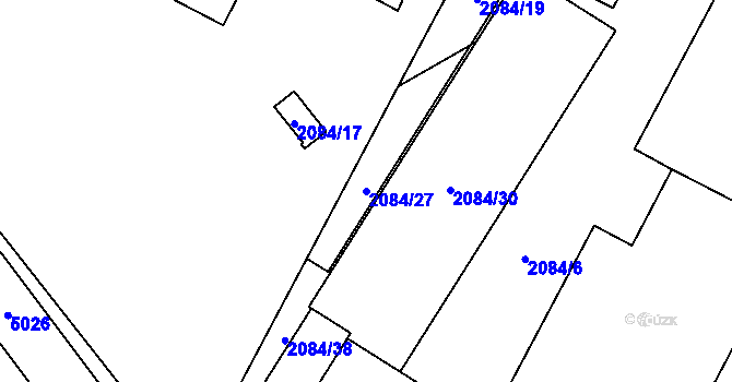 Parcela st. 2084/27 v KÚ Žamberk, Katastrální mapa