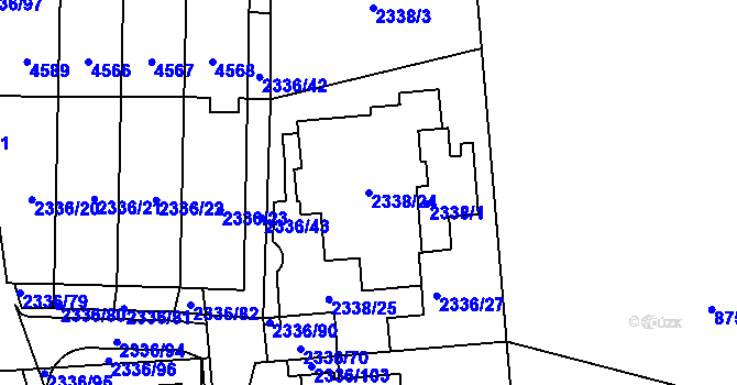 Parcela st. 2338/24 v KÚ Žamberk, Katastrální mapa