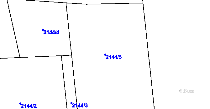 Parcela st. 2144/5 v KÚ Žamberk, Katastrální mapa