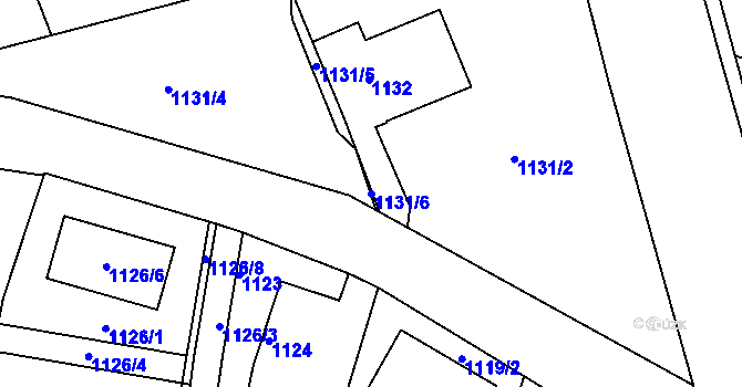 Parcela st. 1131/6 v KÚ Žamberk, Katastrální mapa