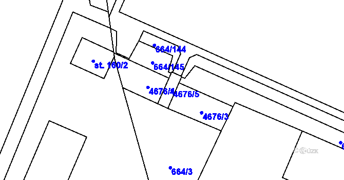 Parcela st. 4676/5 v KÚ Žamberk, Katastrální mapa