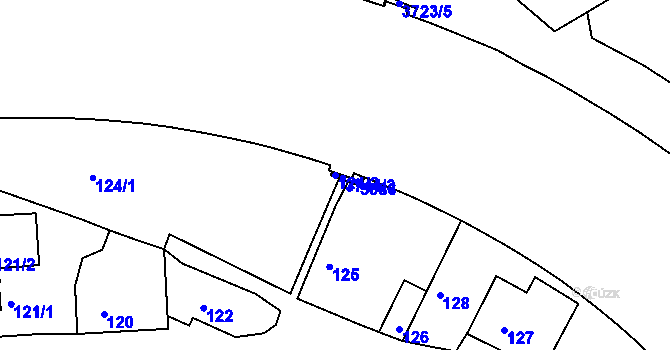 Parcela st. 124/2 v KÚ Žamberk, Katastrální mapa