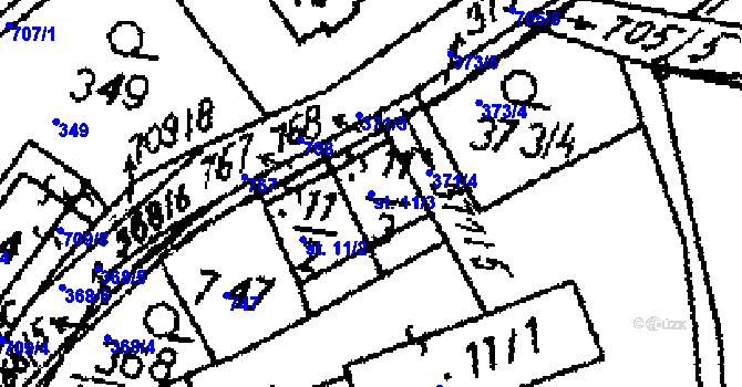 Parcela st. 11/3 v KÚ Dlouhoňovice, Katastrální mapa