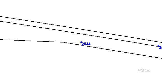 Parcela st. 2534 v KÚ Božejov u Nových Hradů, Katastrální mapa