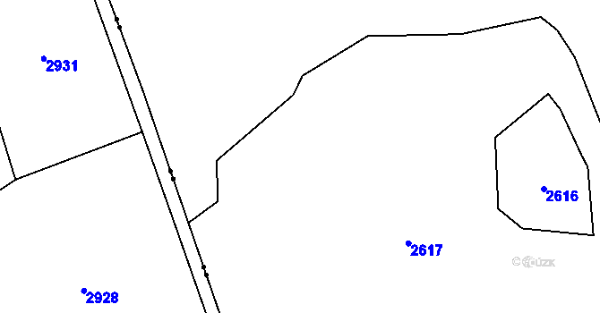 Parcela st. 310 v KÚ Božejov u Nových Hradů, Katastrální mapa
