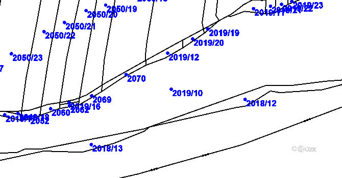 Parcela st. 2019/10 v KÚ Buková u Nových Hradů, Katastrální mapa