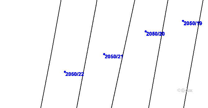 Parcela st. 2050/21 v KÚ Buková u Nových Hradů, Katastrální mapa