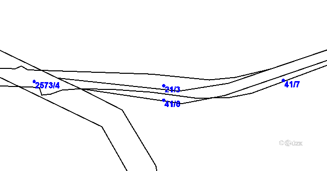 Parcela st. 21/3 v KÚ Žár u Nových Hradů, Katastrální mapa
