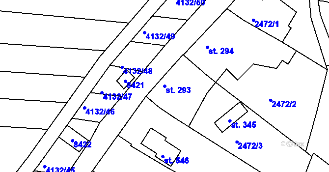 Parcela st. 293 v KÚ Žarošice, Katastrální mapa