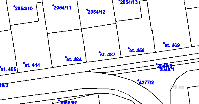 Parcela st. 487 v KÚ Žarošice, Katastrální mapa