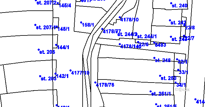 Parcela st. 32/2 v KÚ Žarošice, Katastrální mapa