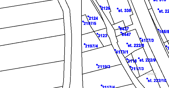 Parcela st. 2197/4 v KÚ Žarošice, Katastrální mapa