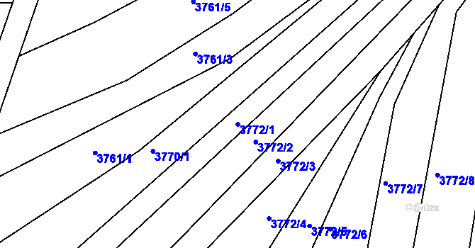Parcela st. 3772/1 v KÚ Žarošice, Katastrální mapa