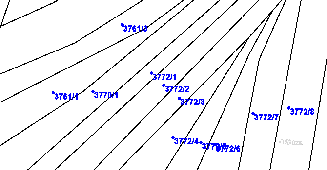 Parcela st. 3772/2 v KÚ Žarošice, Katastrální mapa