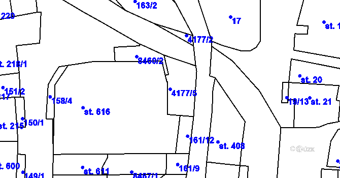Parcela st. 4177/5 v KÚ Žarošice, Katastrální mapa