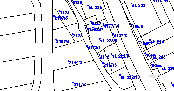 Parcela st. 4173/1 v KÚ Žarošice, Katastrální mapa