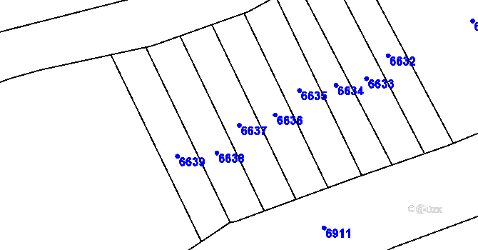 Parcela st. 6637 v KÚ Žarošice, Katastrální mapa