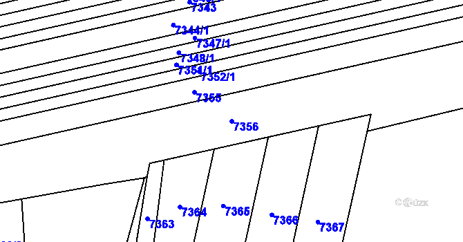Parcela st. 7356 v KÚ Žarošice, Katastrální mapa