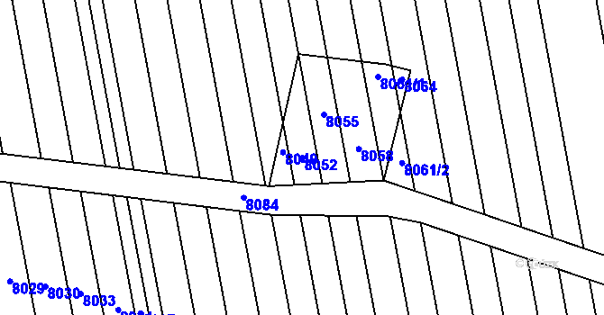 Parcela st. 8052 v KÚ Žarošice, Katastrální mapa