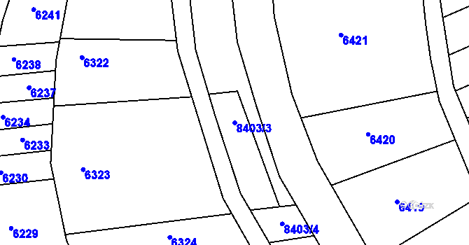 Parcela st. 8403/3 v KÚ Žarošice, Katastrální mapa