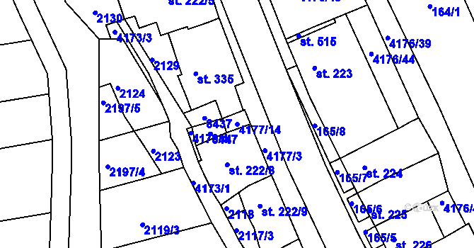 Parcela st. 4177/14 v KÚ Žarošice, Katastrální mapa