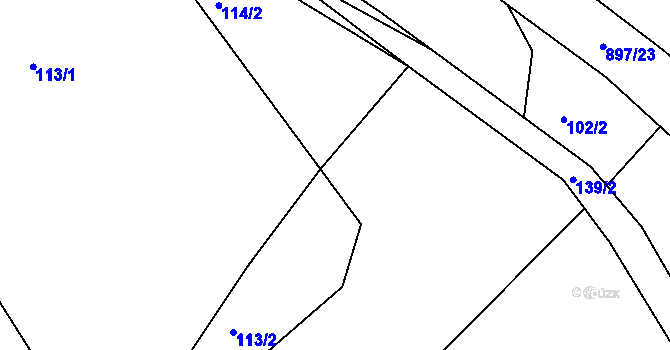Parcela st. 114/3 v KÚ Žárová, Katastrální mapa