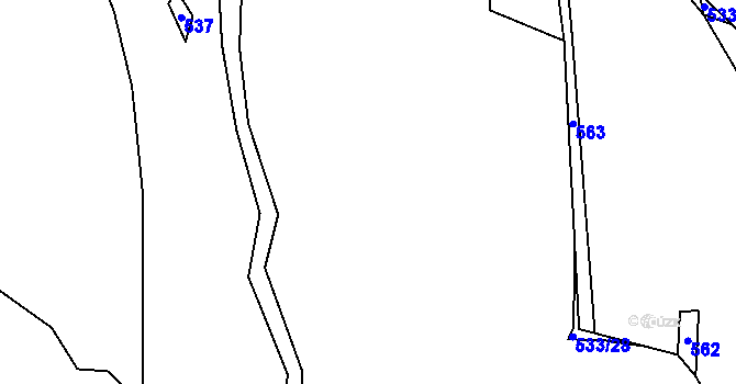 Parcela st. 533/21 v KÚ Žárová, Katastrální mapa