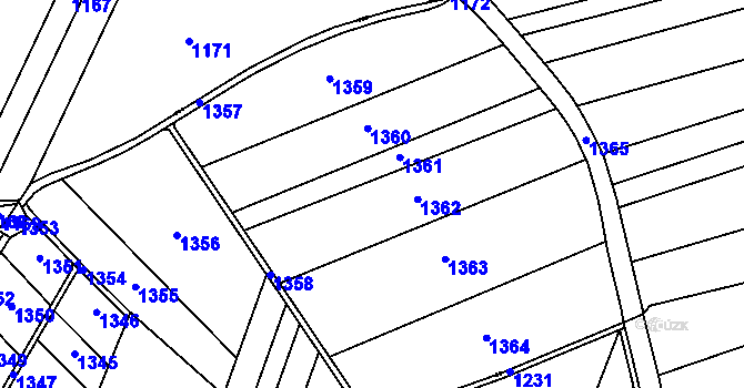 Parcela st. 366 v KÚ Hamry, Katastrální mapa
