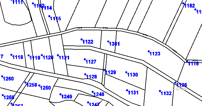 Parcela st. 399 v KÚ Hamry, Katastrální mapa