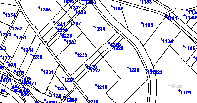 Parcela st. 427 v KÚ Hamry, Katastrální mapa